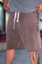 OFFBLOCK - Oversized Jersey Shorts Brown