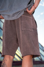 OFFBLOCK - Oversized Jersey Shorts Brown - Image 4
