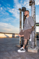 OFFBLOCK - Oversized Jersey Shorts Brown - Image 5